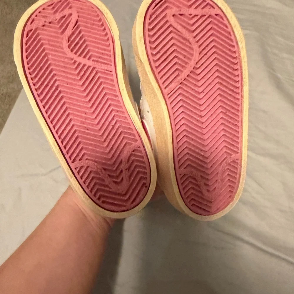 Nike Baby White and Pink High-Top Sneakers